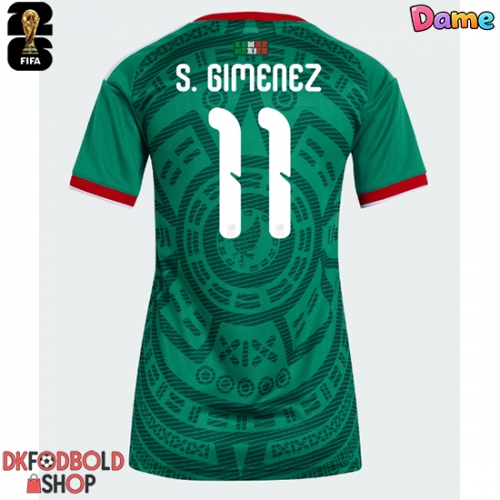 Mexico Santiago Gimenez #11 Hjemmebanetrøje Dame VM 2026 Kort ærmer